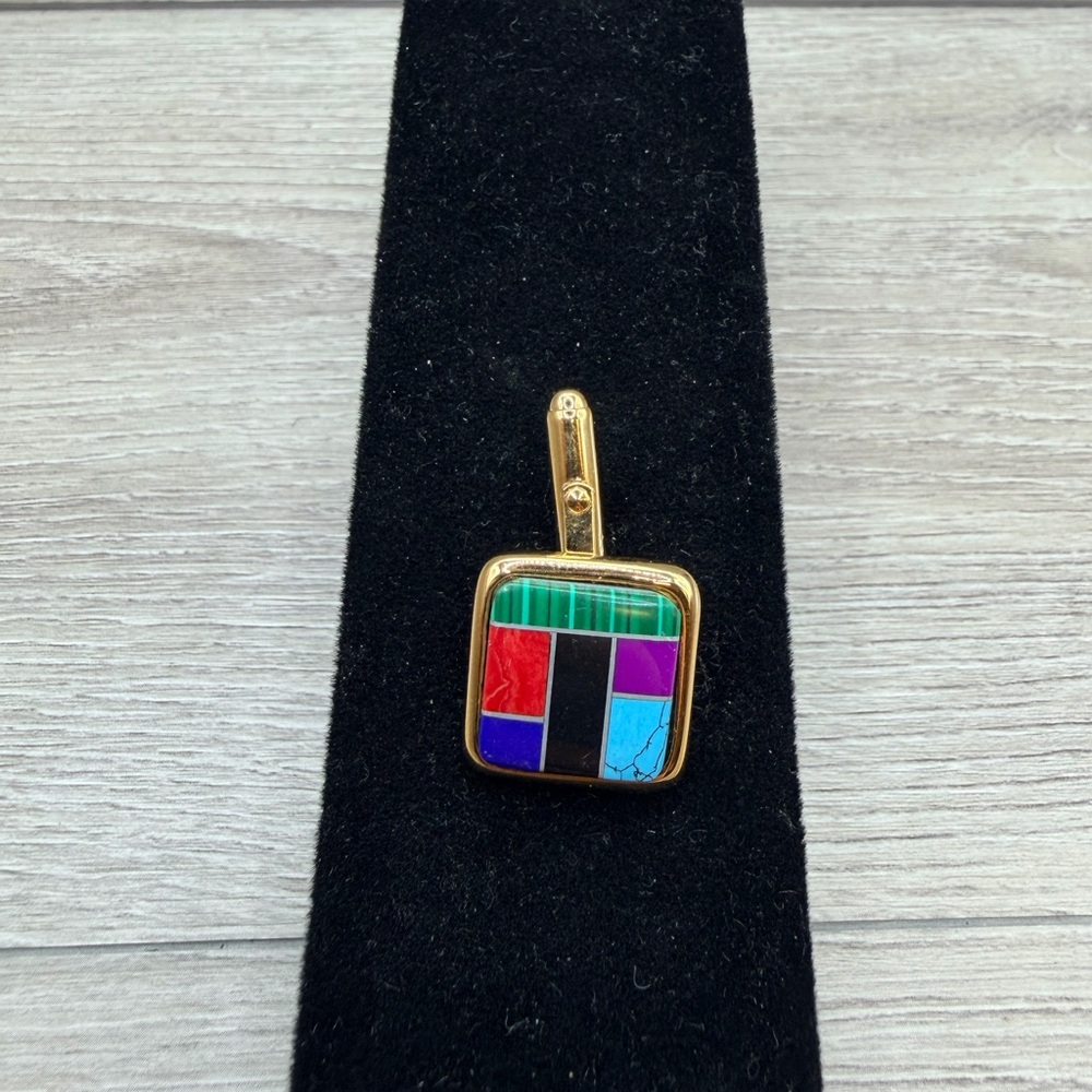 Colorful Square Brooch